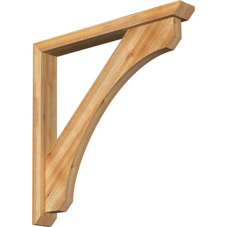 Legacy Slat Rough Sawn Bracket w/ Offset Brace, Western Red Cedar, 4"W x 32"D x 32"H